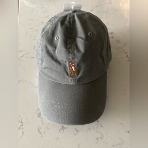 NEW with TAGS POLO  Ralph Lauren Gray  Pony Strapback Buckle Hat Cap Casual Golf